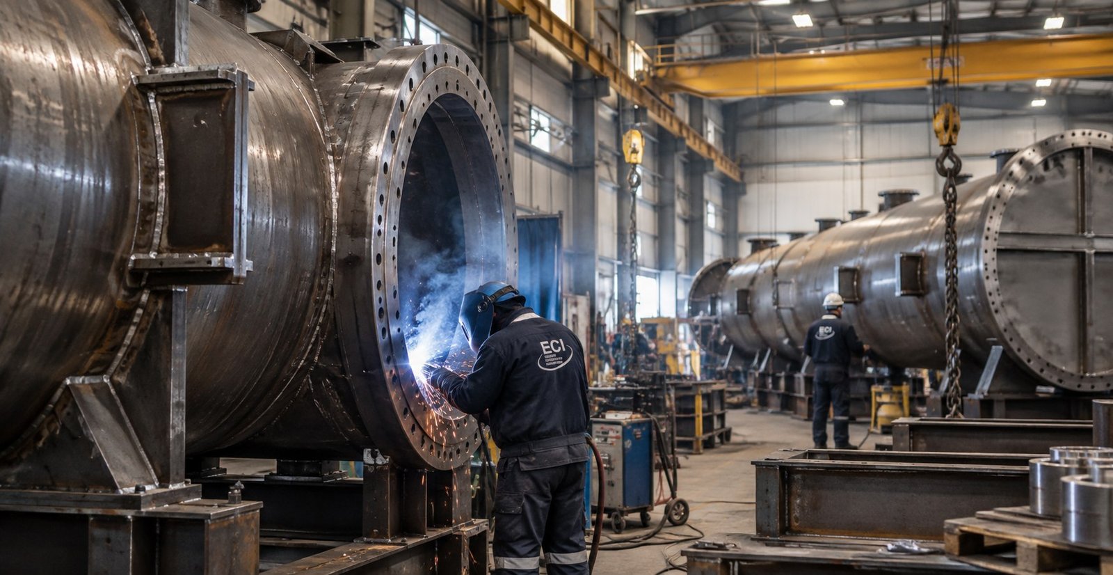 Estructura metálica para la industria pesada